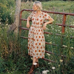 SOLD Christy Dawn Dress Oak Leaf Small Sample - FLAWED